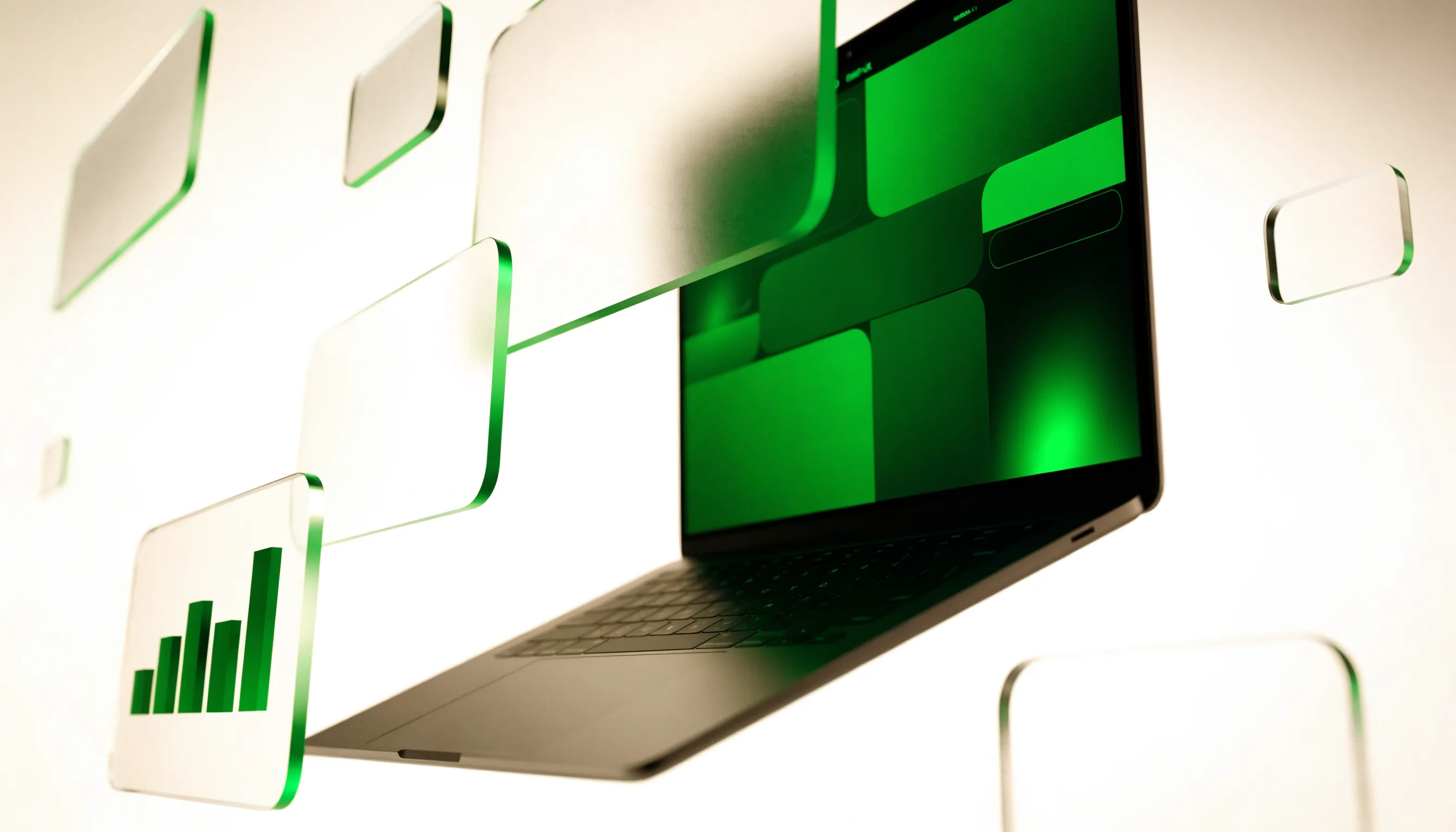 Custom WordPress website mockup on laptop and phone